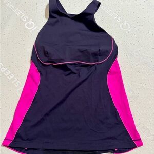 lululemon athletica Black and Pink Tank Top